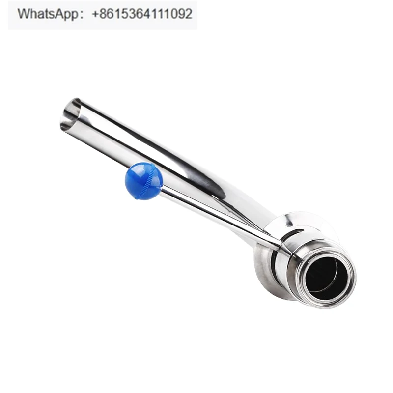 

Sanitary stainless steel elbow valve Manual quick installation One-way manual shaft valve Rotary wine valve