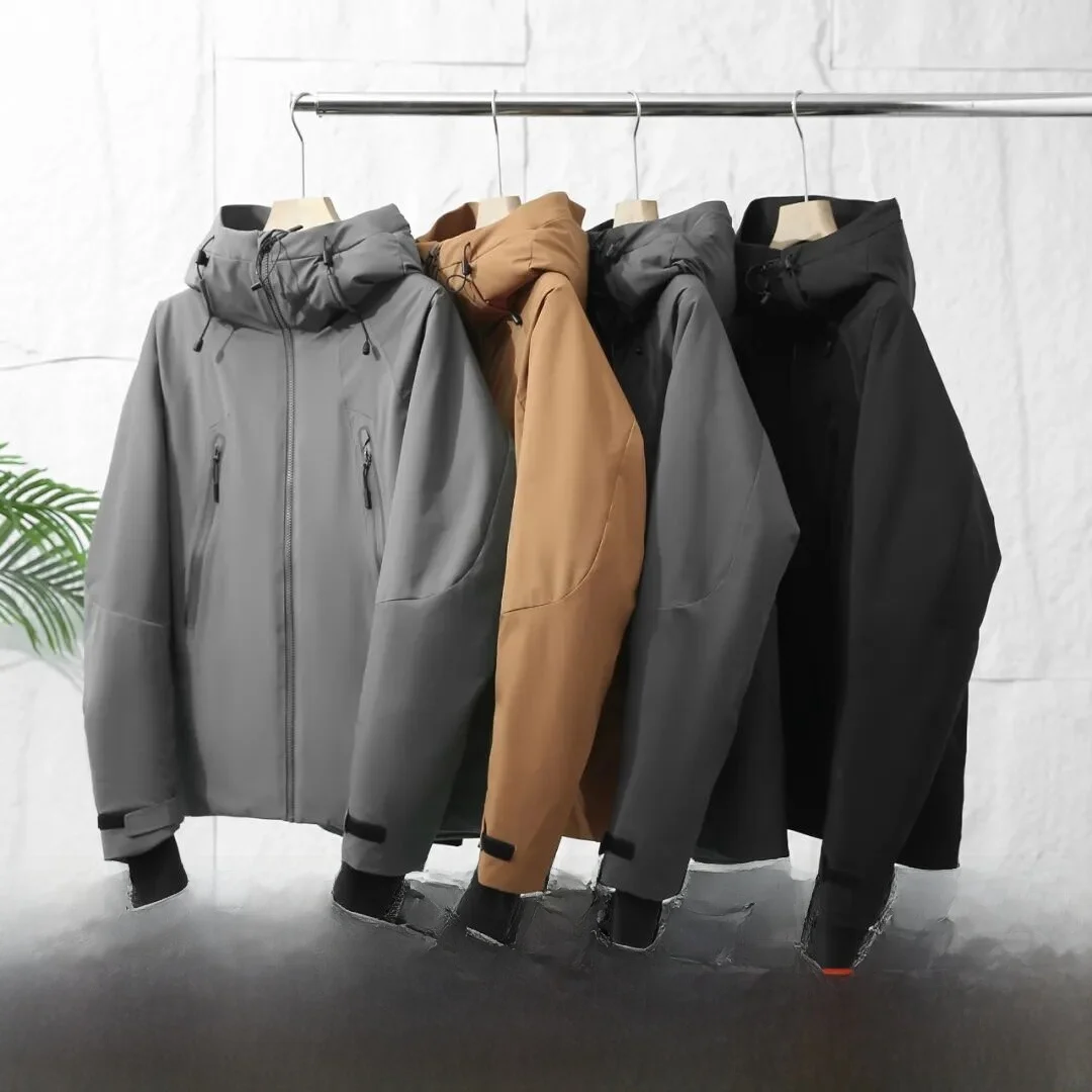 

Outdoor Heavyweight Du down Jaet Men's Hooded Warmth Windproof Waterproof Snow Series Faionable Nylon Polyester Blend