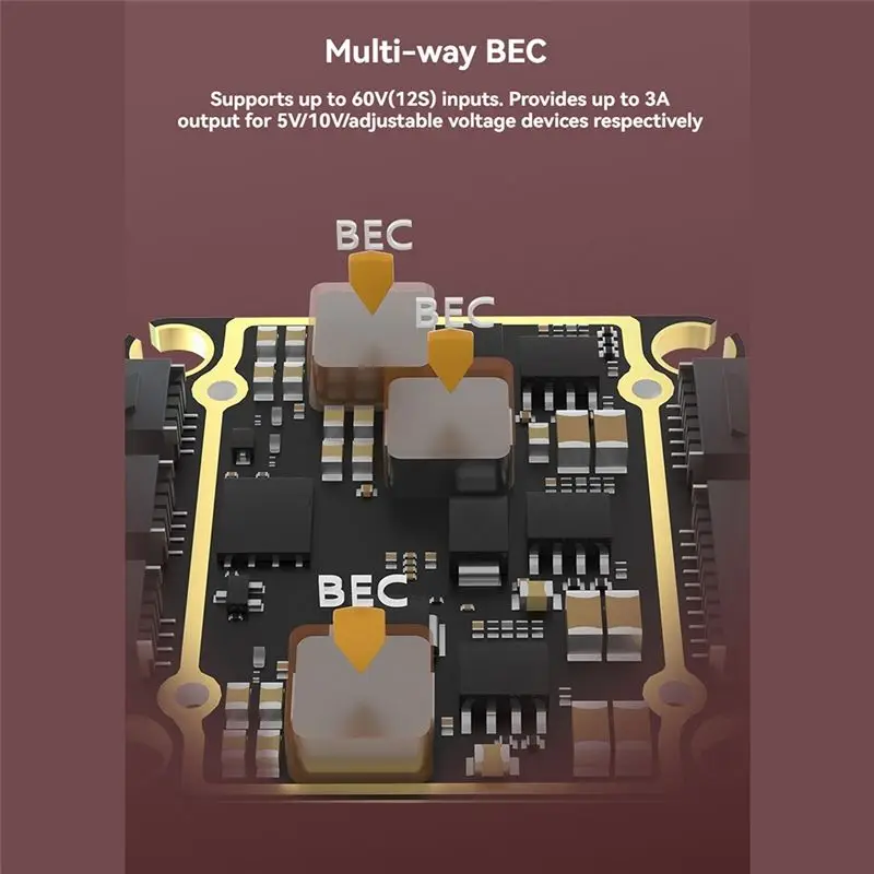 ABXE-For RUSHFPV H7 PRO Flight Controller Dual Gyroscope 3CH BEC Large Load For FPV RC Drone