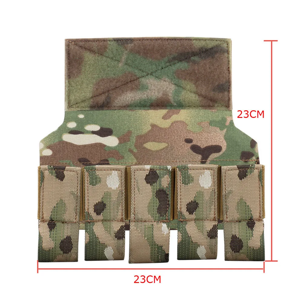 Tactical 40MM 5 Banger Hanger Sub Abdominal Pouch Hook And Loop Attachment Ordnance Storage Bag Hunting Vest Accessories