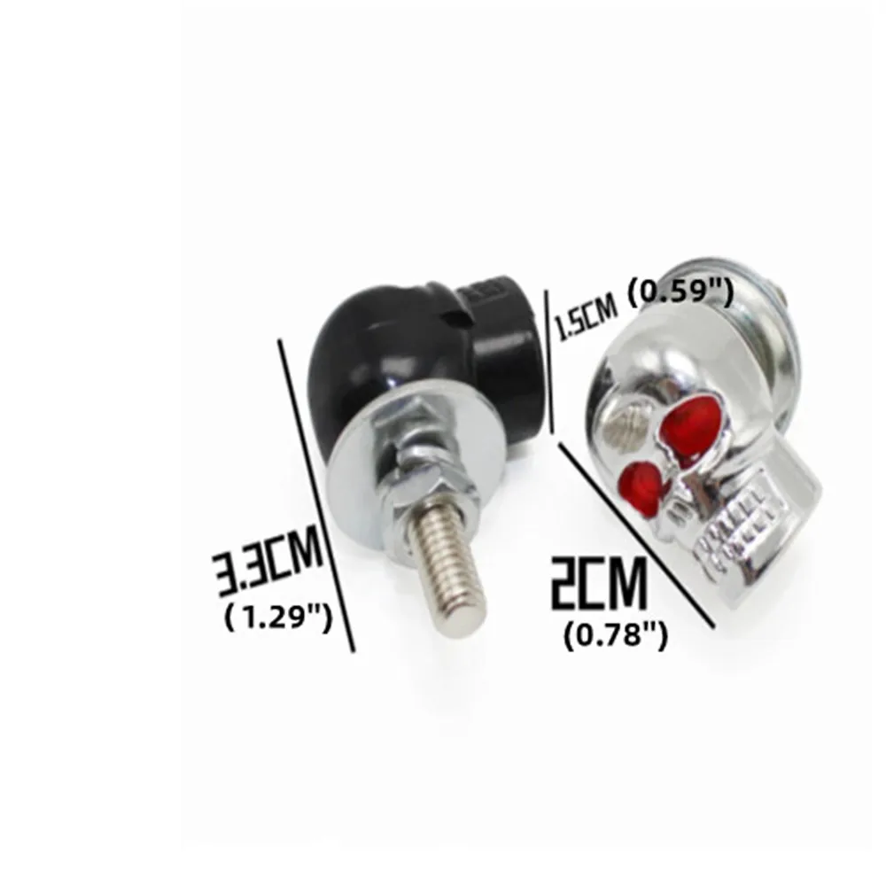 6Pcs Skeleton Skull Bolt Nuts Screws Motorcycle For Harley Road King Softai FXSTI Honda VF Magna 500 Shadow Ace GL