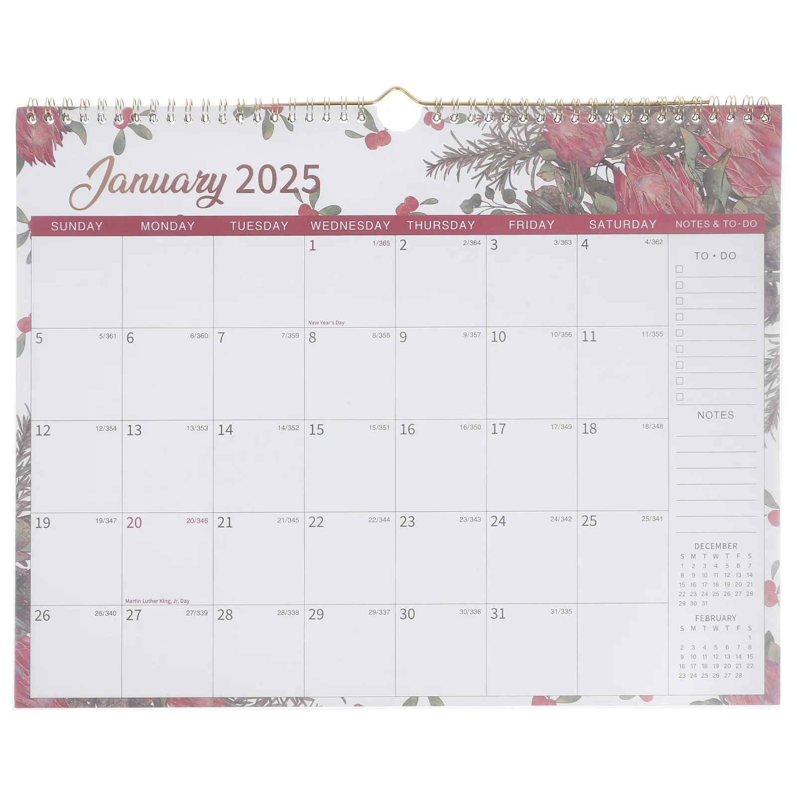 2025 Yearly Calendar Wall Desk Planner Artificial Hanging Plants Paper Room Monthly