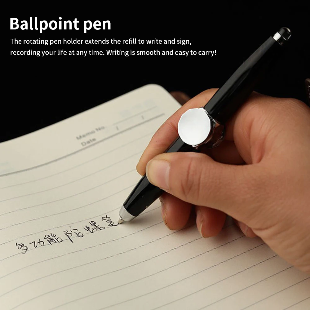 LED Spinning Pen Fidget Spinner Decompression Gyro Metal Ballpoint Pen Office School Supplies Writing Pens Stress Relief Toy