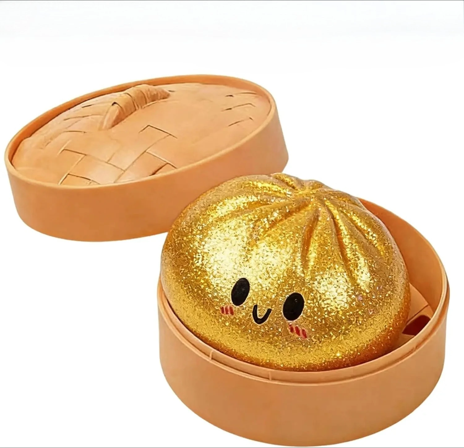 Glitter Dumpling Glitter Dumpling Squishy met doosje Dumplings Zintuiglijk knijpspeeltje voor stressverlichting
