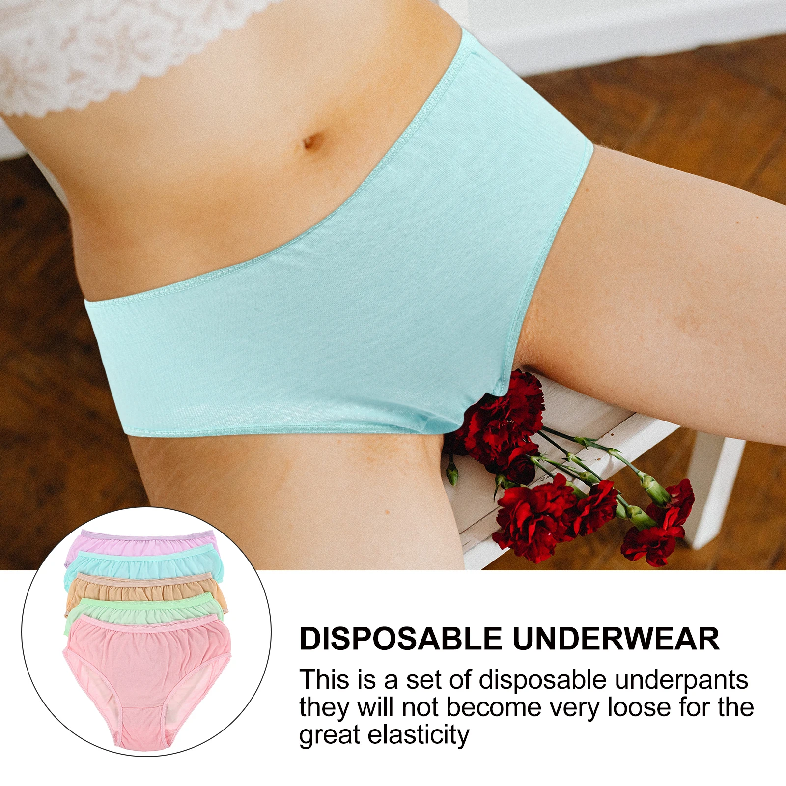 

Disposable Panties One time Use Underwear Sauna Briefs Pure Cotton Travel Friendly Lightweight Comfortable Elastic Fit