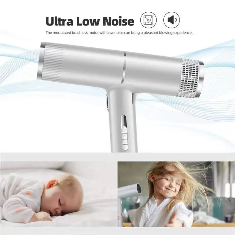 Professional Salon Hair Dryer Adjustable Temperature Compact Electric Hair Blower Colorful Design for Home Personal Use