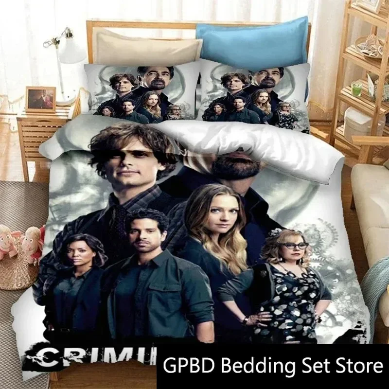 3D Print Criminal Minds Bedding Set Double Twin King Duvet Cover Comforter Pillowcase Boys Girls Adults Bedroom