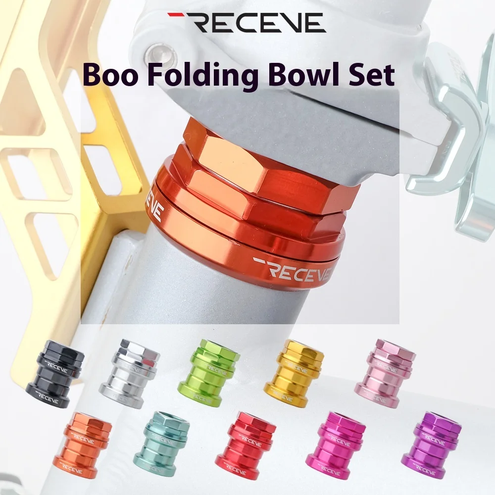 

RECEVE Headset for Brompton Bike CNC Aluminum 77g Dual Sealed Bearings 1-1/8" 34mm Multi-Color Option ​Bicycle Accessories