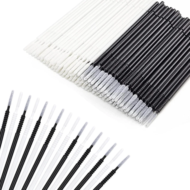 100 قطعة إزالة مسحة مايكرو فرشاة ماكياج فرش الجملة رمش تمديد لوازم جلدة اكسسوارات أدوات ماكياج