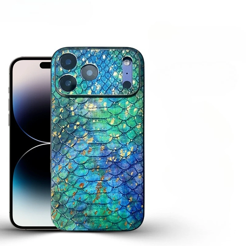 نمط جديد من جلد الثعبان مناسب لهاتف iPhone 17 Case 16promax، غطاء حماية خفيف فاخر شامل 15 plus مضاد للسقوط 14 Pro