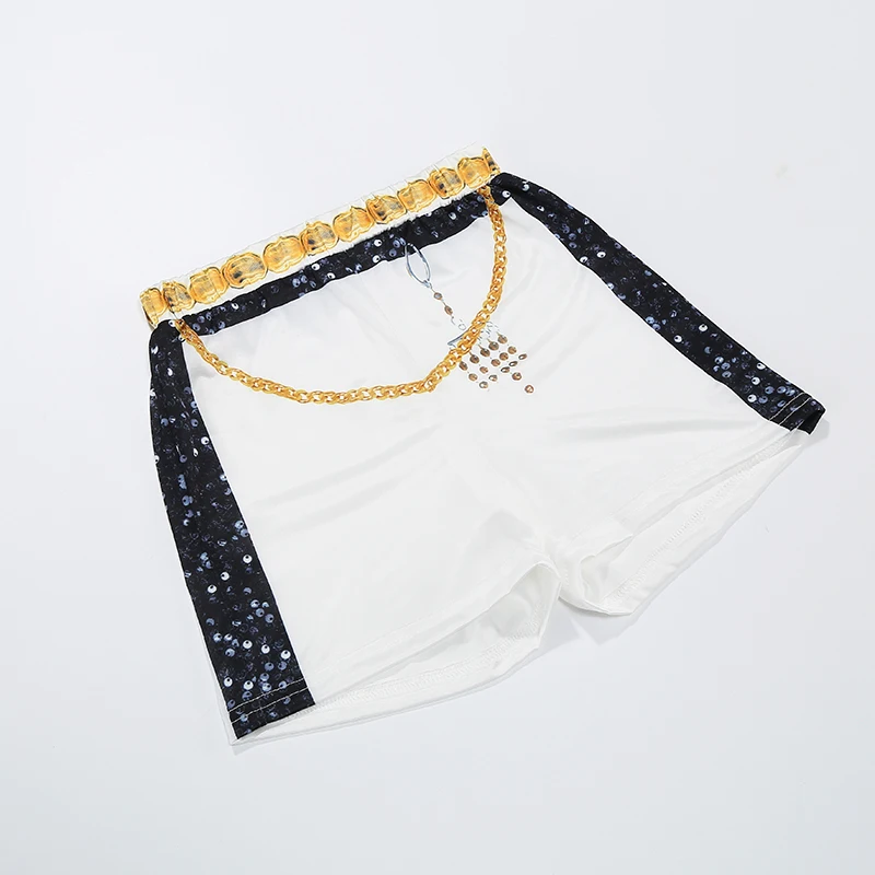 Mädchen Pop-Sängerin Show-Kostüm 3-teiliges Set Top und Shorts Hip-Hop Tanz Bühnenauftritt Set 2026 Neues Cosplay-Kostüm – Detail 8