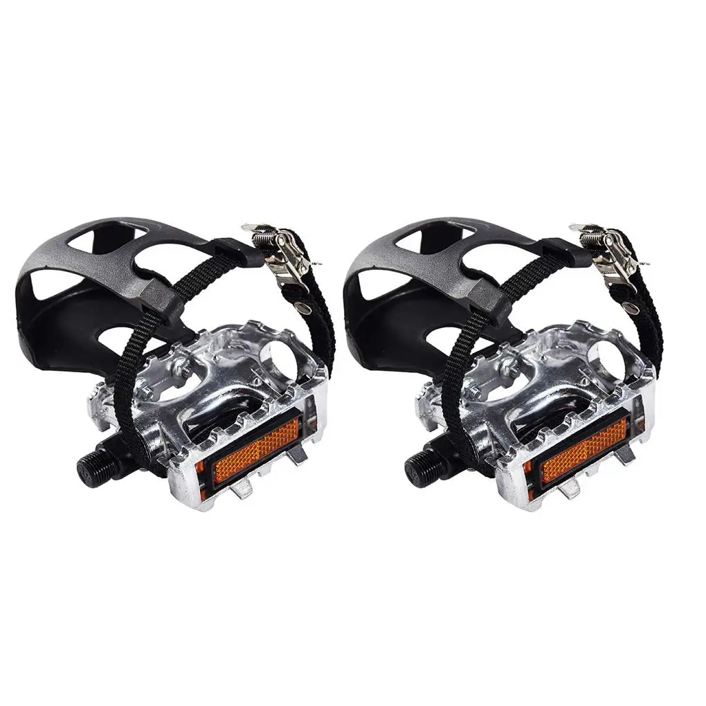 2X Toe Clip Cage Pedal Replaced Part Spinning Multipurpose Strap Pedals