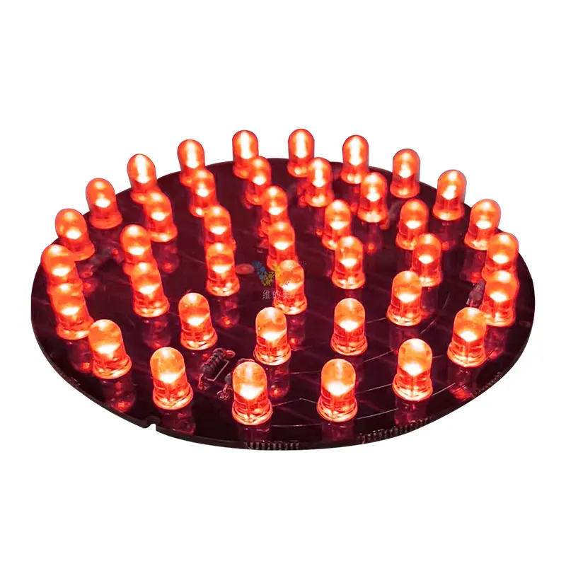 LED Light Board Round Shape DC12V 100mm Traffic Light PCB Board Lacquer Coated Three-proofing