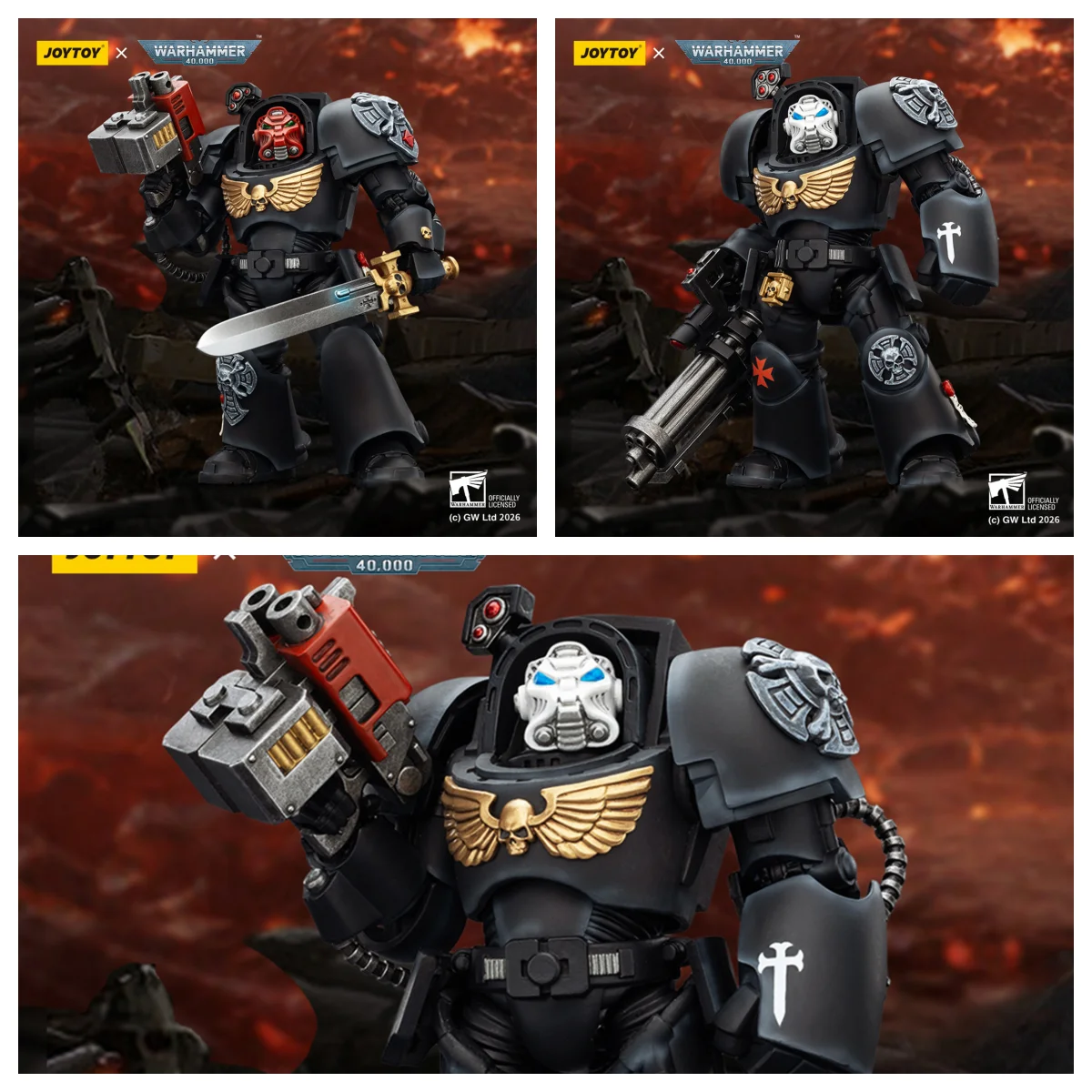 

HIPLAY JOYTOY Warhammer 40,000 Black Templars Terminator JT03097 JT03103 JT03110 1/18 Scale Action Figure