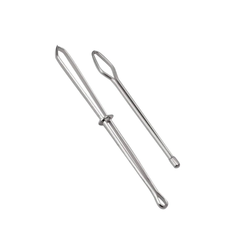 

2Pcs Rope Threader Tool Metal Drawstring Needle Elastic Insert Device for DIY Sewing Waistband Hoodie Garment Fix