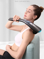 Handheld Back Massager Portable Electric Massage Stick Deep Tissue Massage for Back Neck Shoulders Full Body 12 Modes 6 heads