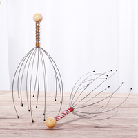 6Pcs Scalp Massager Octopus Head Massaging Tool Handheld Relaxation Trigger Point Stress Relief Multi-Use Tool