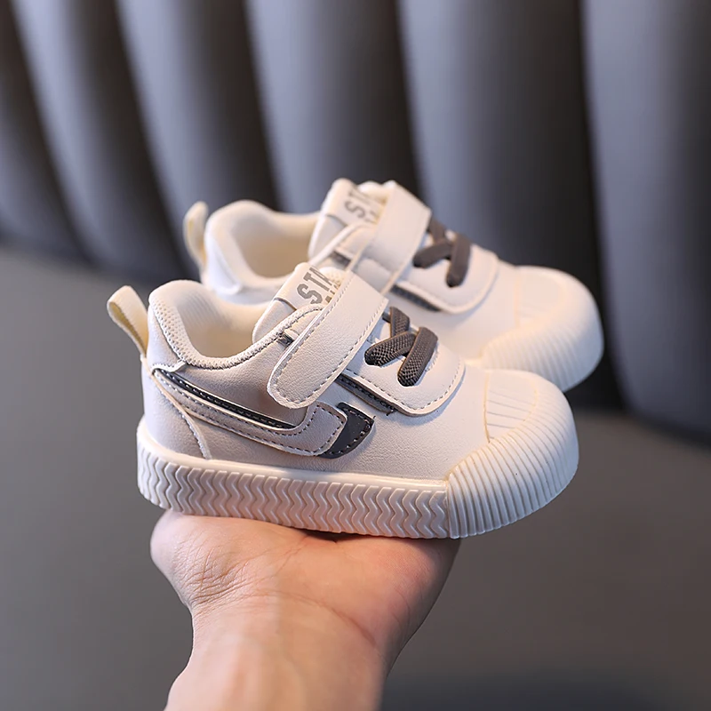 Spring and Autumn Learning Walking   Casual Dad Shoes Baby  Shell Shoes Learning Walking Shoes Girl Little  White Shoes