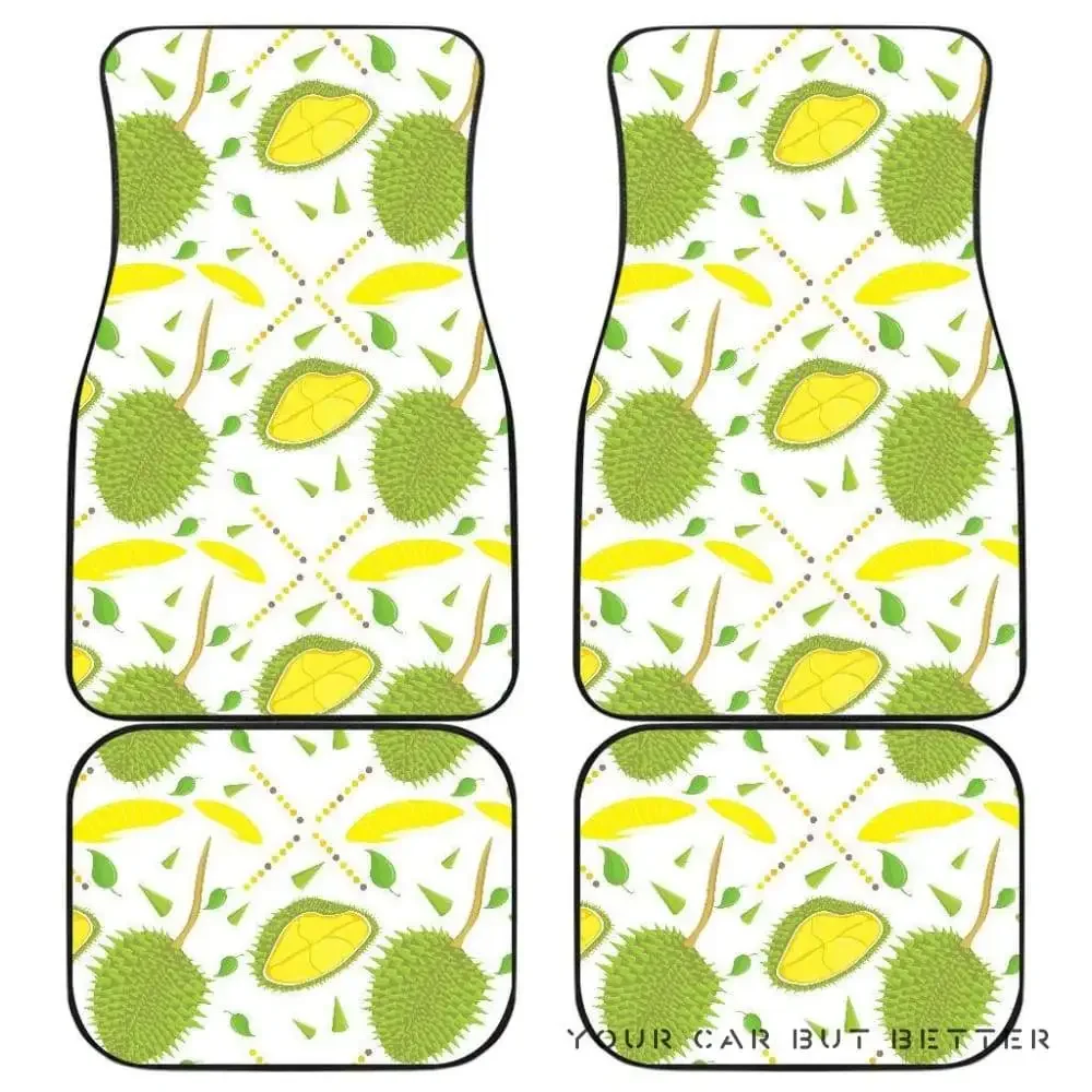 Durian Pattern Background Front And Back Car Mats 045109