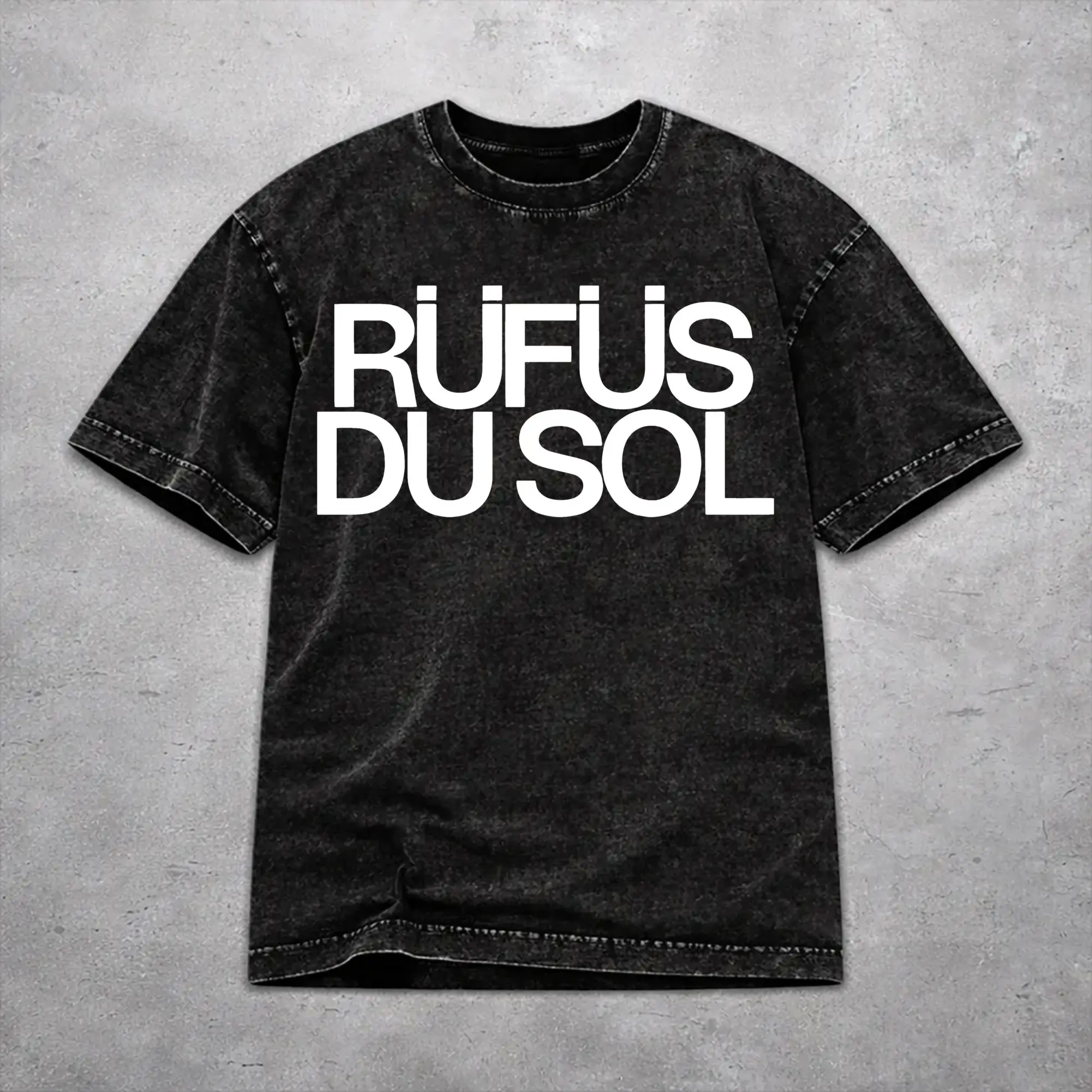 Oversize Rufus Du Sol 2026 Concert Apparel T Shirt for Men Women  Washed Cotton Tee Shirts Clothing