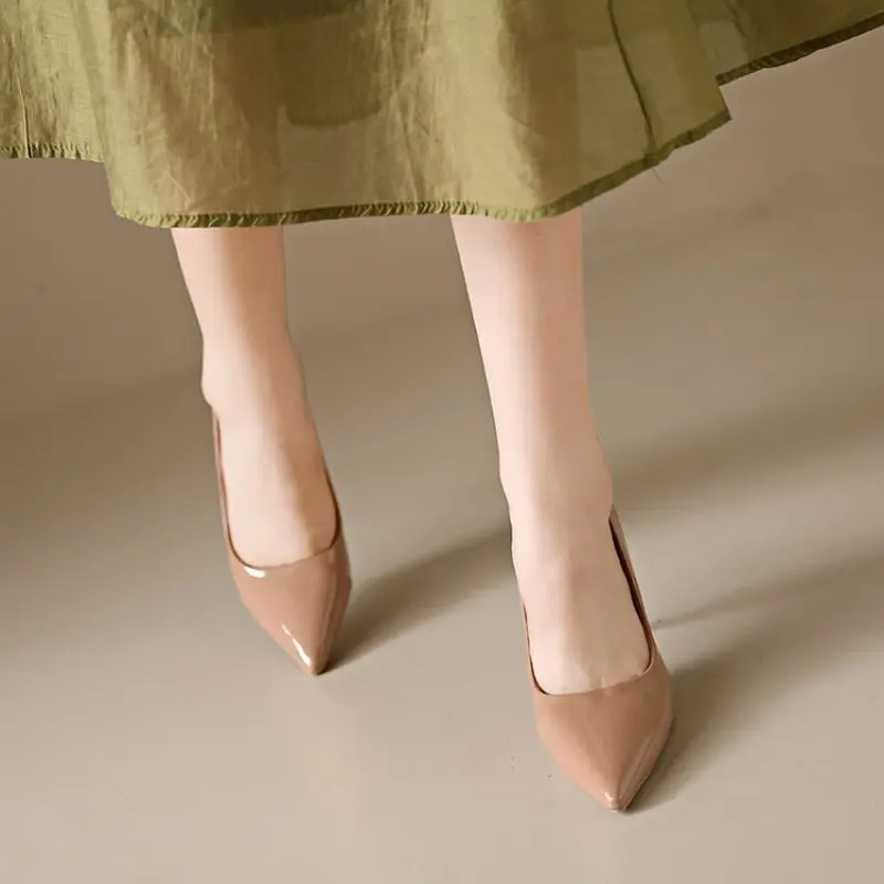 

NEW Women's Shiny Bottom High Heels Brand High Heels Sexy Party Pointed Wedding Shoes Shallow Mouth Single Shoes Simple Pumps