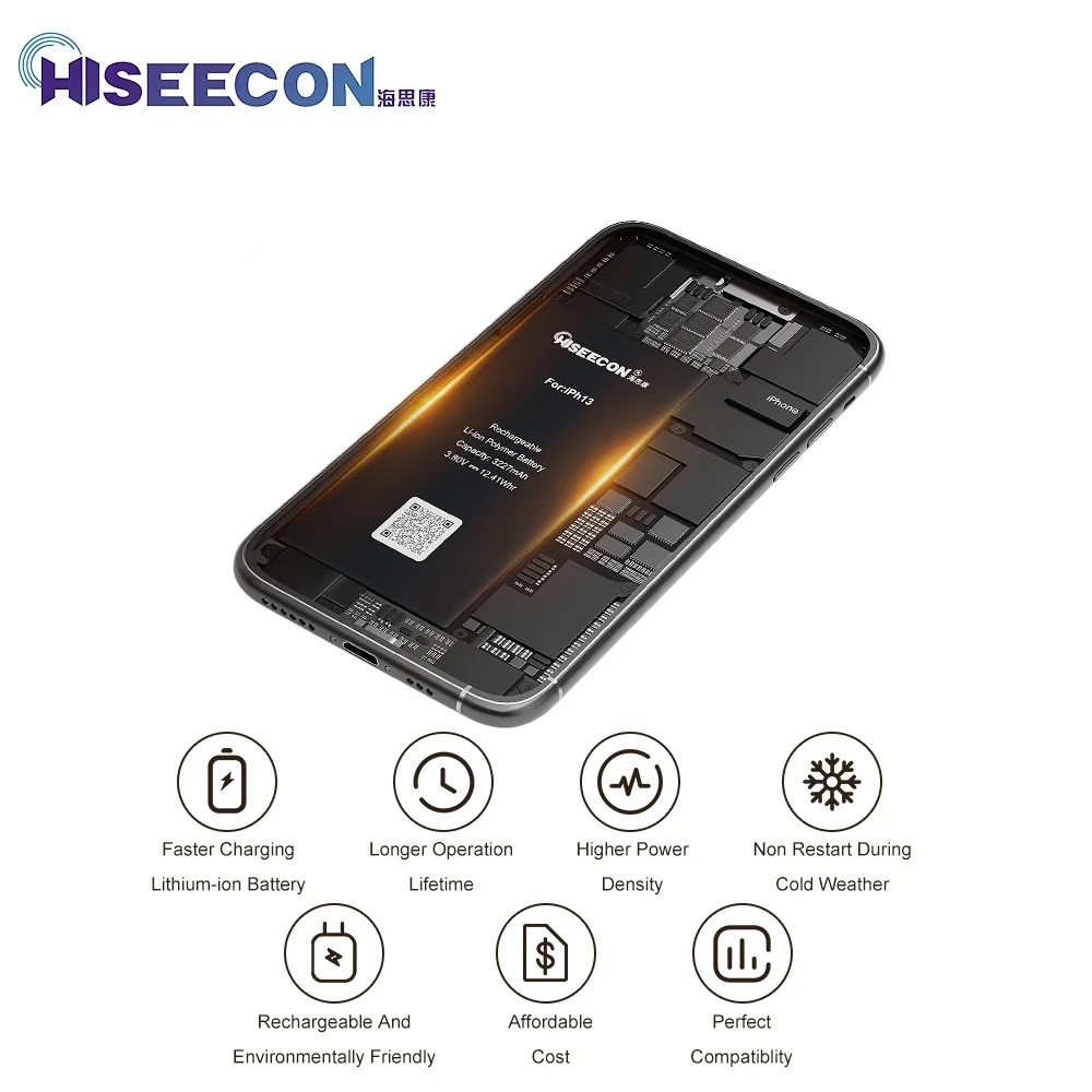 HISEECON Wholesale Battery For iPhone X XR XS XSM 11 12 13 14 Pro Max Max Rechargeable Original Cell Core OEM Repair Tools Kit