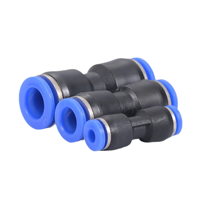 1PCS PU Type Pneumatic fitting pipe gas connectors direct thrust 4 to 12mm plastic hose quick couplings
