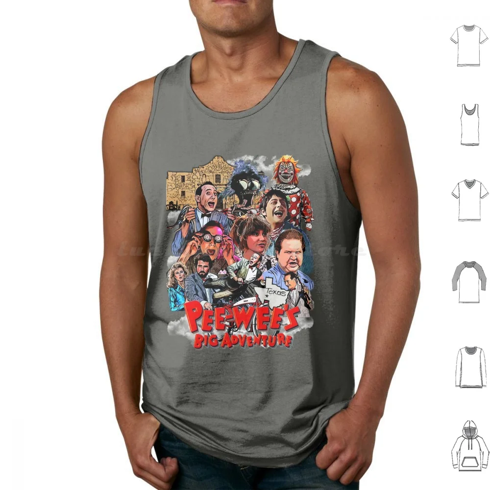 Peewee's Big Adventure Tank Tops Print Cotton Peewees Big Adventure Paul Rubens Play Housr Movies Popular A Night Beverly