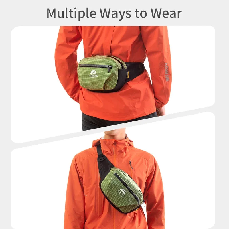 AONIJIE Travel Waist Bag Men Women Hiking Waist Packs Waterproof Chest Pack Crossbody Bag Purse Phone Running Wasit Belt Bags