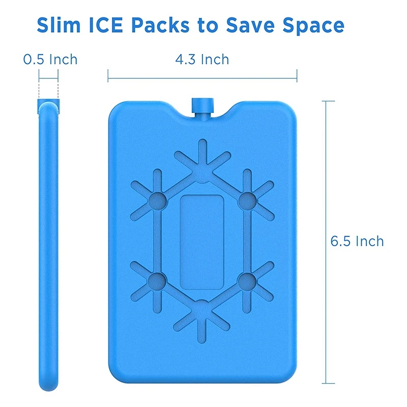 Ice Packs For Lunch Box - Reusable Ultra-Thin Freezer Packs - Long-Lasting Cool Packs For Coolers, Keep Food Fresh,8Pack