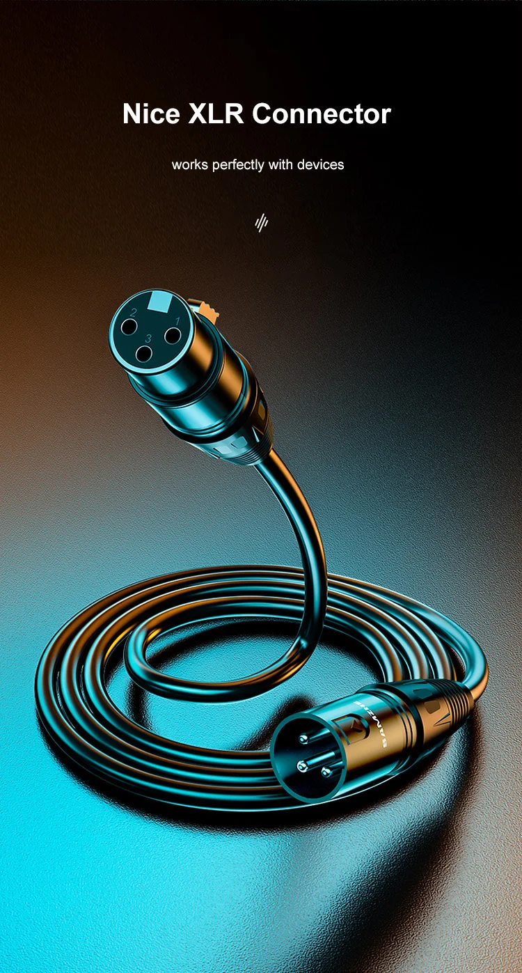 Samzhe xlr kabel karaoke mikrofon sound kanone kabelst ecker xlr verlängerung mikrofon kabel für audio mischer verstärker xlr kabel – Detail 8