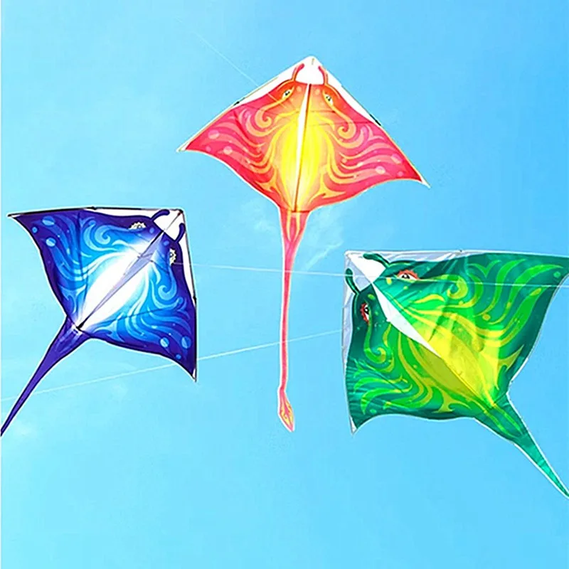 

free shipping devil fish kites children outdoor games peonzas con cuerda large kite flying parachute windsurf kevlar gel blaster