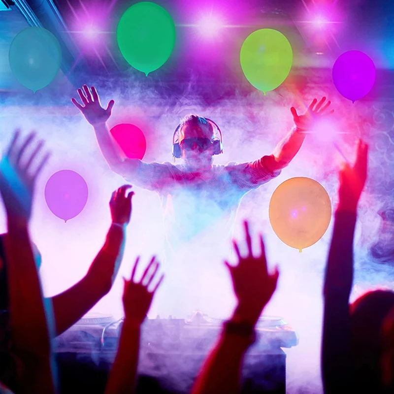 Ballons Fluorescents Réutilisables de 10 Pouces, Lueur dans le Noir, pour ixd'Anniversaire, Mariage, Bricolage, Arc, 10 Pièces