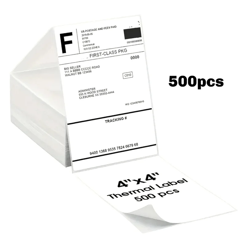 ABFM-Direct Thermal Labels 500 Labels Per Stacked -Strong Adhesive For Shipping Label