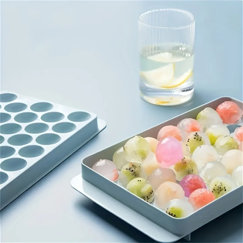 Mini Ice Cube Tray 104 Holes Round Ice Ball Mold Tiny Crushed for Chilling Bar Cocktail Whiskey Drink Coffee Juice Kitchen Tool