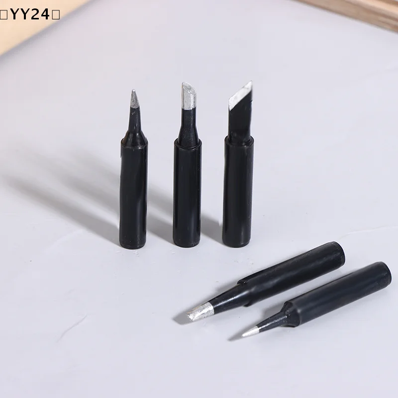 〔YY24〕5Pcs/lot Copper Black Lead-Free Soldering Iron Tip 900M-T-I 900M-T-IS 900M-T-K Welding Solder Station Iron Tips
