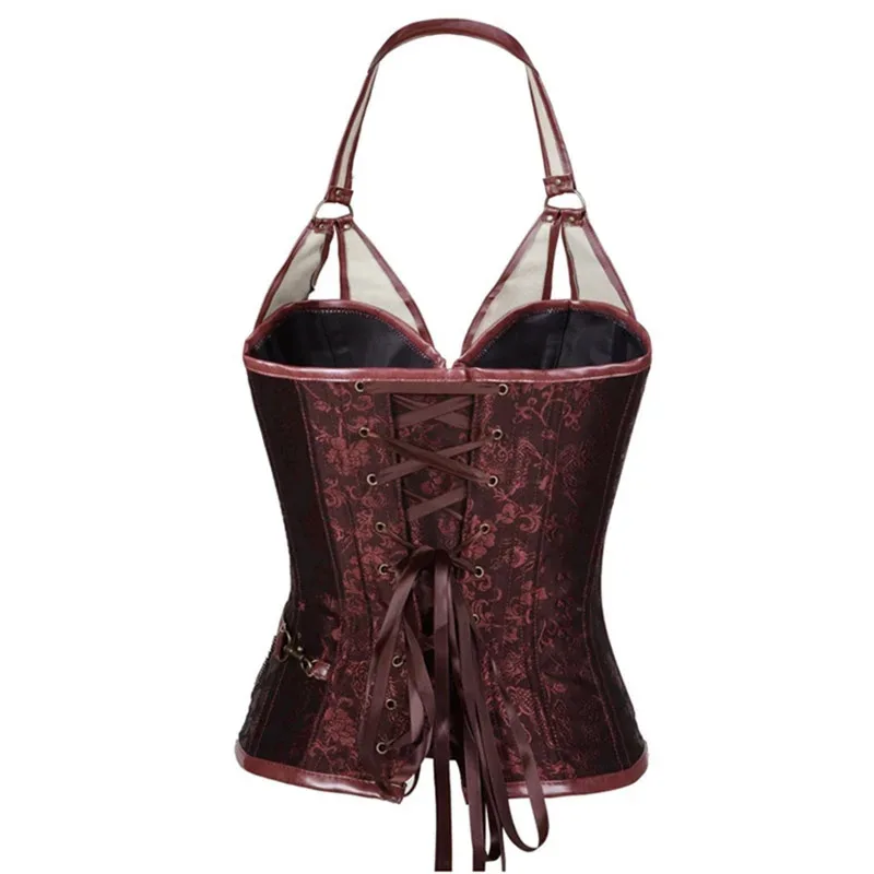 

2025 New Women Medieval Viking Pirate Costume Gothic Leather Overbust Corselet Steampunk Corset Vest Knight Halloween Cosp☆★ee☆★