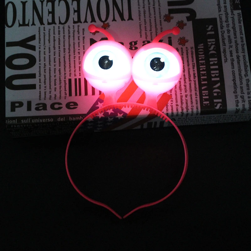 LED Big Burst Eye Headband Fun Alien Hairband For Cosplay Party  Dress Up Head Band Kids Adult Gifts Toys  Christmas Decoration