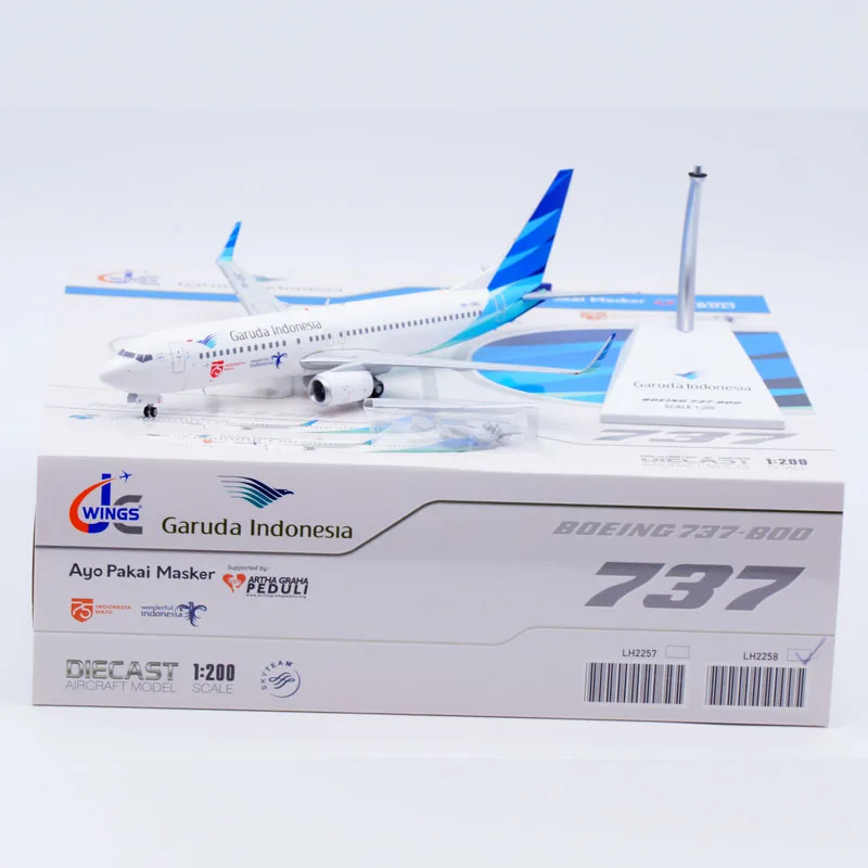 LH2258 Alloy Collectible Plane Gift JC Wings 1:200 Garuda Indonesia 