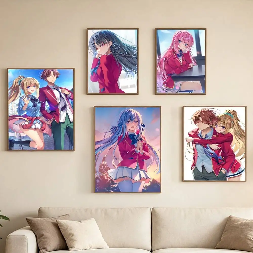 Póster de Classroom of The Elite Karuizawa Kei, Adhesivo Decorativo Impermeable para Pared, para Bar, Sala de Estar, Decoración Vintage, Impresión de Alta Calidad