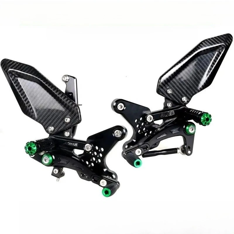 CNC aluminum adjustable pedal cover and carbon fiber back cover motorcycle