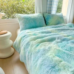 2024 New High Gram Weight Mink Fleece Blanket Long Hair PV Fleece Flannel Double Fabric Quilt Cover Blanket