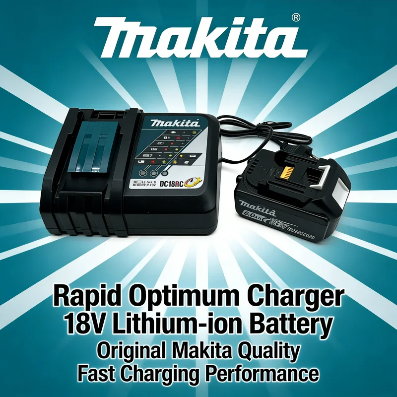 

Original Makita DC18RC Li-ion Battery Charger With LED Display 14.4V-18V 3A Fast Charging for BL1830 BL1430 DC18RA Electric Tool