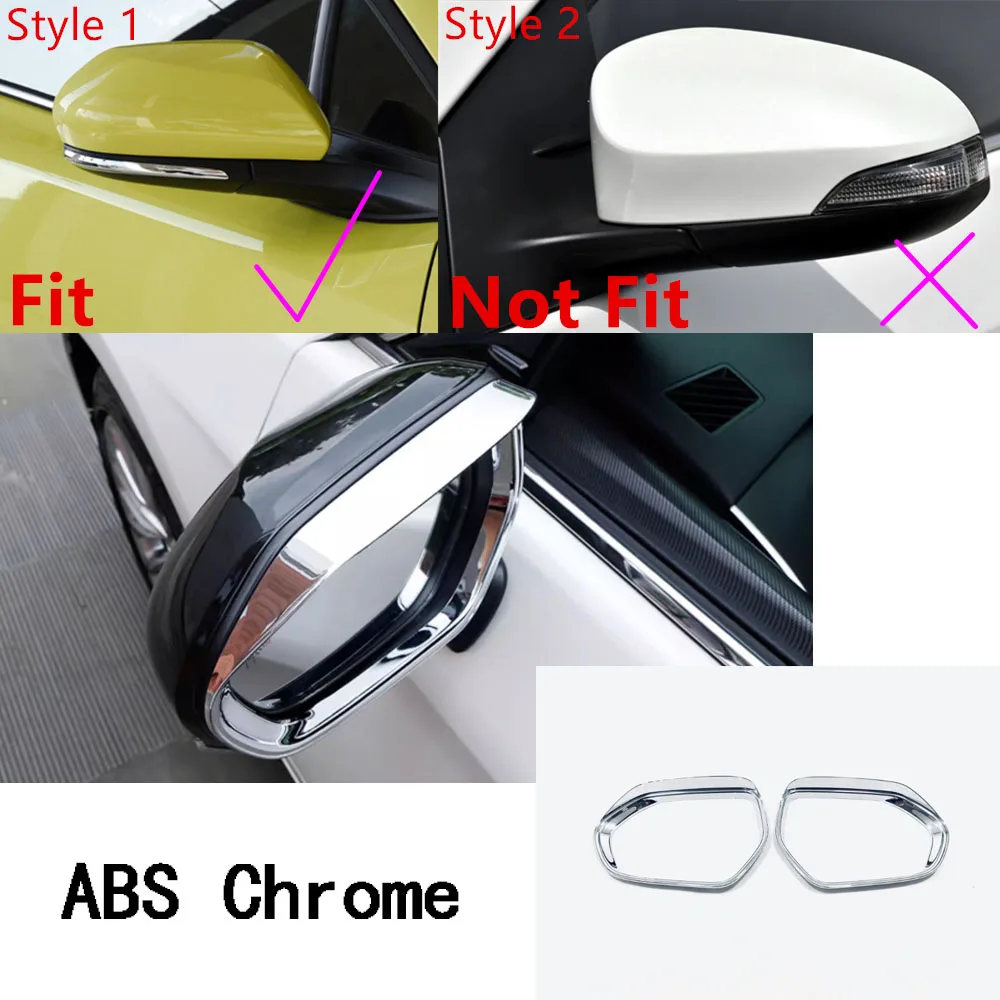 Chrome Side Mirror Decor Cover Trim For Toyota C-HR CHR 2016-2022 | 2-Pack Direct Fit