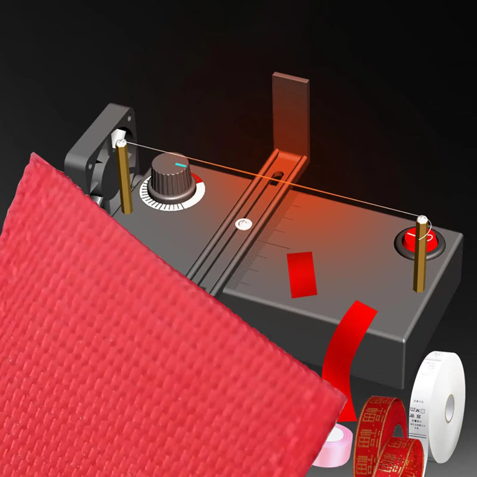 Heat Cutting Ribbon Cutter Electric Webbing Strap Hot Cutter Machine with Screwdriver for Apparel Workshop