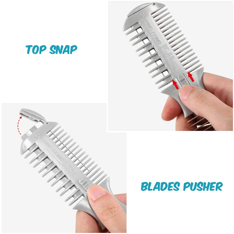 Hair Cut Styling Comb Barber Scissor Razor Magic Blade Comb Hairdressing Tool Kit Top Quality Double-sided Knife Hair Scissors