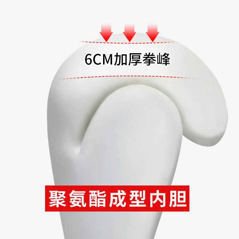 قفازات ملاكمة قابلة للتنفس من جلد البولي يوريثان، 6 أونصة، 8 أونصة، 10 أونصة، 12 أونصة، 14 أونصة، 16 أونصة تدريب الملاكمة الاحترافي للأطفال والكبار في التايكوندو والملاكمة التايلاندية