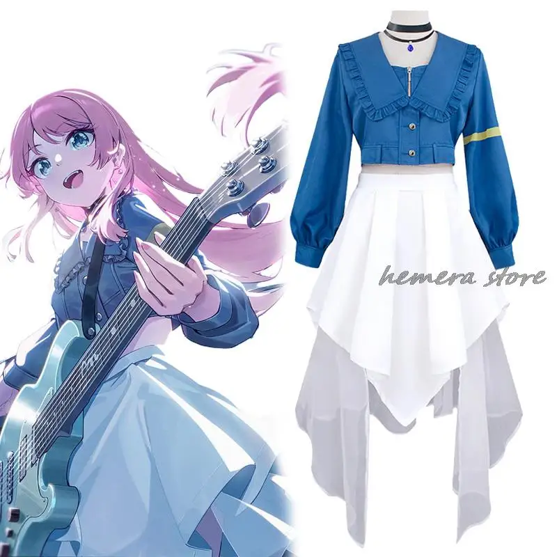 

Anime BanG Dream Its MyGO Anon Chihaya Cosplay Costume Uniform Perform Clothing Full Set Halloween Party Costume for Women