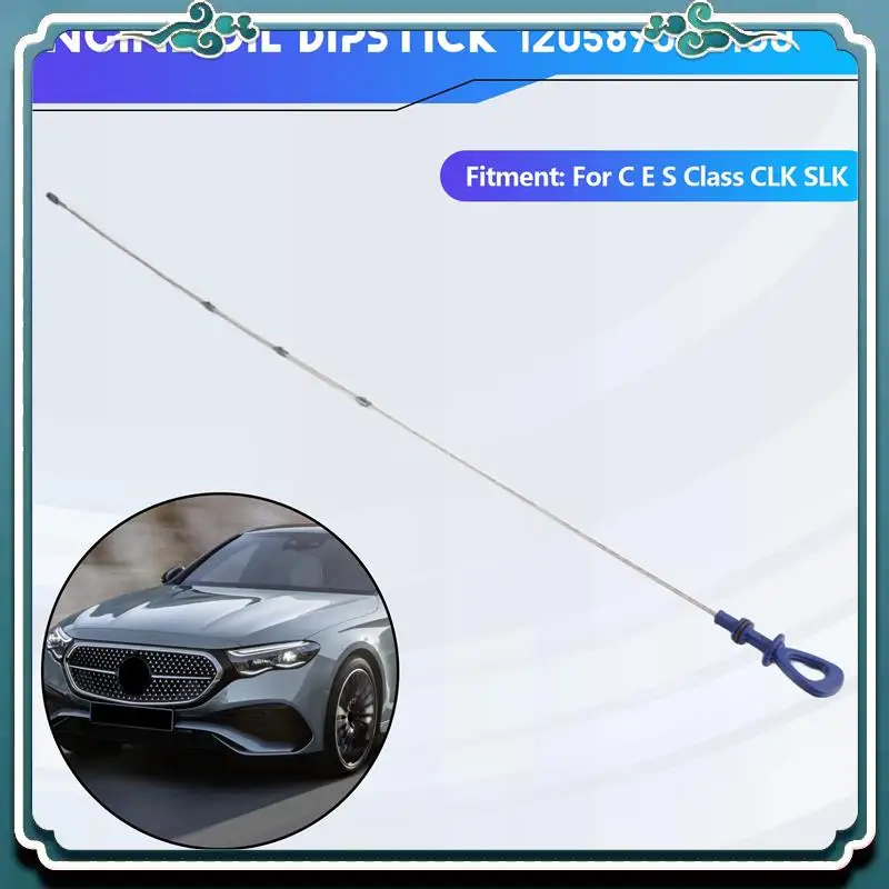 Picture 4: Premium 1 Piece Auto Engine Oil Dipstick Oil Dipstick 120589072100 As Shown Metal For Mercedes Benz C E S Class CLK SLK