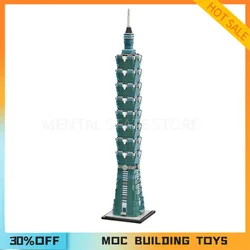 2327PCS Customized Taipei 101 1:800 Scale Building Building Blocks Technology Bricks DIY Creative Assembly Education Toy Gifts